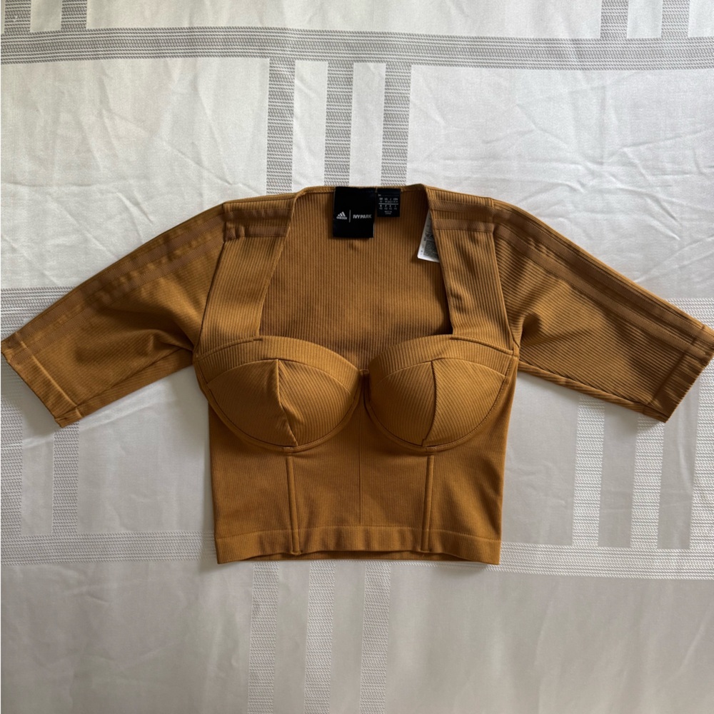 Adidas Tan Structured Bustier Top